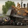 City destroys a mound of seized dirt bikes as part of public safety effort